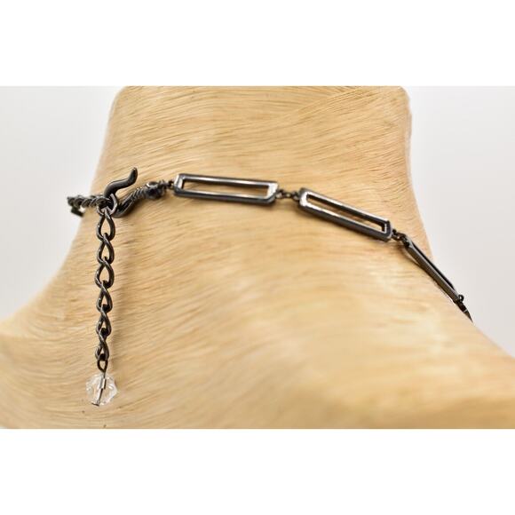 Akkad Designer Necklace Pendant Web Blue Pave Rhinestone Sparkle Signed Bin2 - Picture 7 of 12